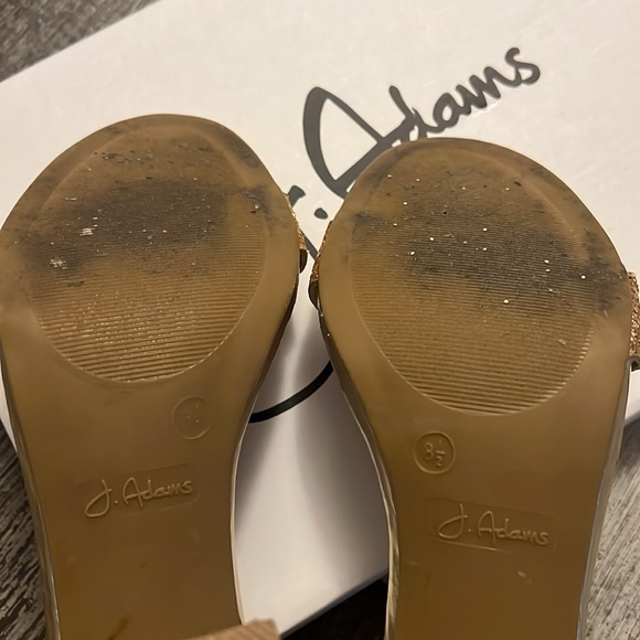 J.Adams Shirley Gold Glitter Heels - Picture 6 of 6